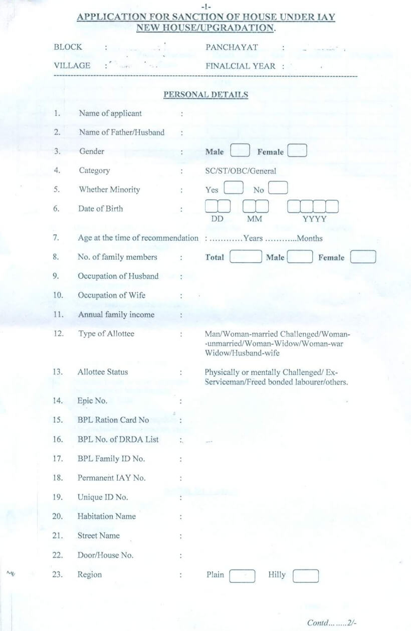 বাংলা আবাস যোজনা ঘরের লিস্ট